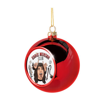 Eddie Munson, Hellfire CLub, Stranger Things, Χριστουγεννιάτικη μπάλα δένδρου Κόκκινη 8cm
