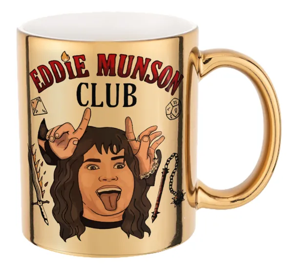 Eddie Munson — Κούπα κεραμική, χρυσή καθρέπτης, 330ml