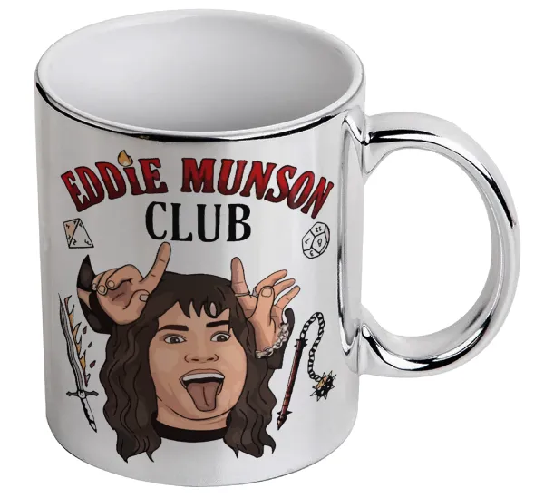 Eddie Munson — Κούπα κεραμική, ασημένια καθρέπτης, 330ml