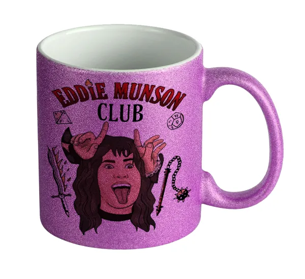 Eddie Munson — Purple glitter mug that sparkles, ceramic, 330ml