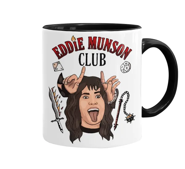 Eddie Munson — Κούπα χρωματιστή μαύρη, κεραμική, 330ml