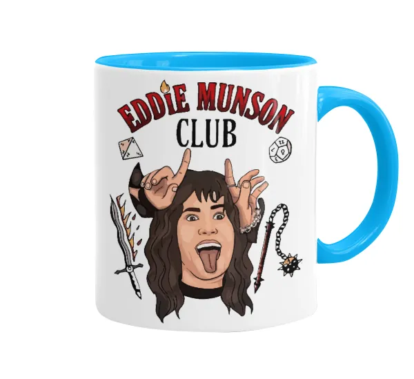 Eddie Munson — Κούπα χρωματιστή γαλάζια, κεραμική, 330ml