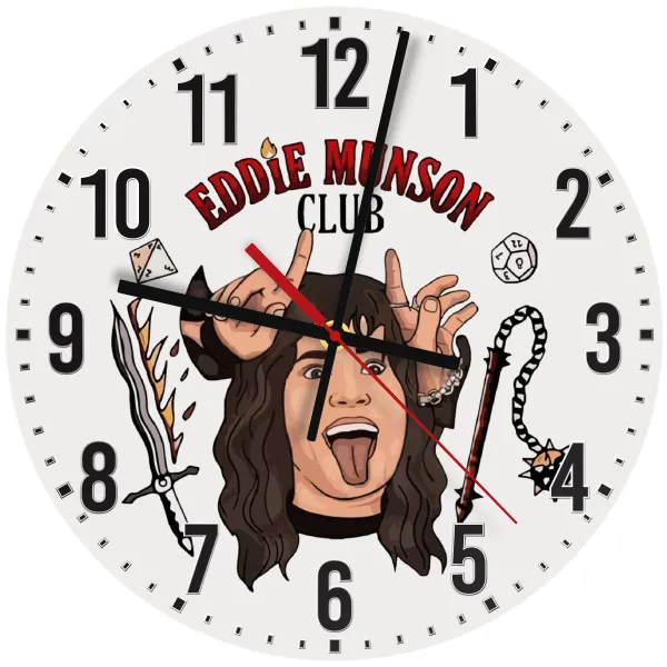 Eddie Munson — Ρολόι τοίχου ξύλινο 30cm