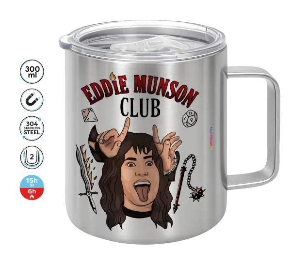 Eddie Munson — Double-walled stainless steel mug 300ml with temperature-retaining lid