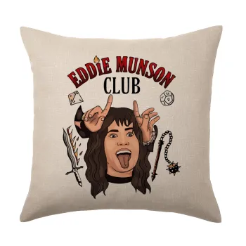 Eddie Munson, Hellfire CLub, Stranger Things, Μαξιλάρι καναπέ ΛΙΝΟ 40x40cm περιέχεται το  γέμισμα