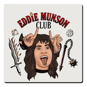 Eddie Munson, Hellfire CLub, Stranger Things, Τετράγωνο μαγνητάκι ξύλινο 6x6cm