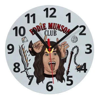 Eddie Munson, Hellfire CLub, Stranger Things, Ρολόι τοίχου γυάλινο (20cm)