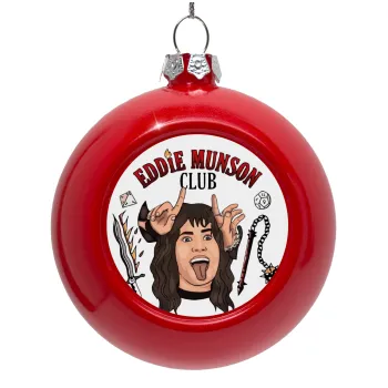 Eddie Munson, Hellfire CLub, Stranger Things, Red Christmas tree ornament bauble 8cm