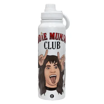 Eddie Munson, Hellfire CLub, Stranger Things, Θερμός 1L Ανοξείδωτο με Βάση Κινητού & Διπλά Τοιχώματα