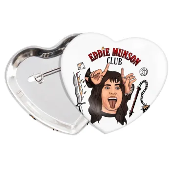 Eddie Munson, Hellfire CLub, Stranger Things, Κονκάρδα παραμάνα καρδιά (57x52mm)