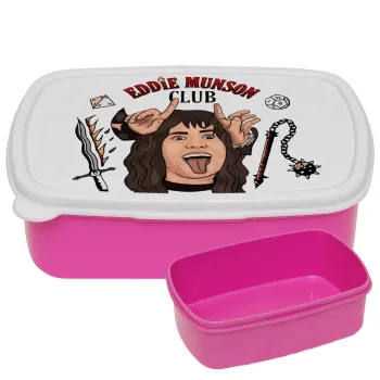 Eddie Munson, Hellfire CLub, Stranger Things, ΡΟΖ παιδικό δοχείο φαγητού (lunchbox) πλαστικό (BPA-FREE) Lunch Βox M18 x Π13 x Υ6cm