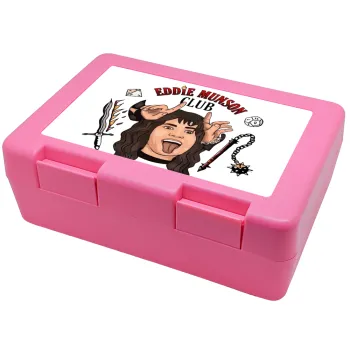 Eddie Munson, Hellfire CLub, Stranger Things, Children's cookie container PINK 185x128x65mm (BPA free plastic)