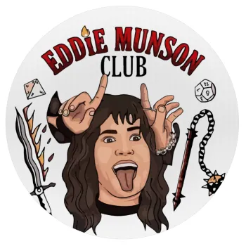 Eddie Munson, Hellfire CLub, Stranger Things, Mousepad Round 20cm