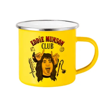 Eddie Munson, Hellfire CLub, Stranger Things, Yellow Enamel Metallic Cup 360ml