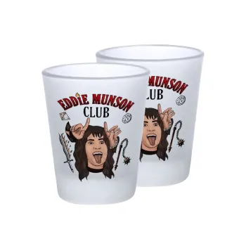 Eddie Munson, Hellfire CLub, Stranger Things, Σφηνοπότηρα γυάλινα 45ml του πάγου (2 τεμάχια)