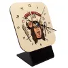 Quartz Table clock in natural wood (10cm)