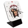 Quartz Wooden table clock with hands (10cm)