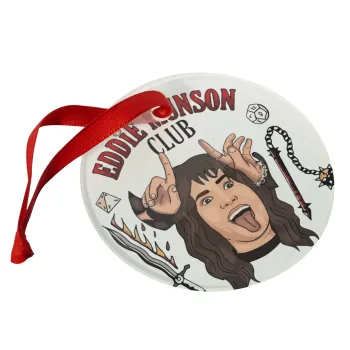 Eddie Munson, Hellfire CLub, Stranger Things, Στολίδι Χριστουγεννιάτικο στολίδι γυάλινο 9cm