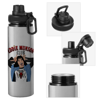 Eddie Munson, Metallic water bottle with safety cap, 850ml aluminum