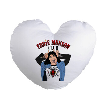 Eddie Munson, Μαξιλάρι καναπέ καρδιά 40x40cm περιέχεται το  γέμισμα