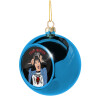 Στολίδι Χριστουγεννιάτικη μπάλα δένδρου Μπλε 8cm