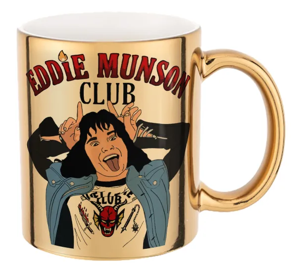 Eddie Munson — Κούπα κεραμική, χρυσή καθρέπτης, 330ml