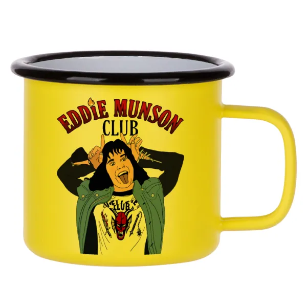 Eddie Munson — Κούπα Μεταλλική εμαγιέ ΜΑΤ Κίτρινη 360ml