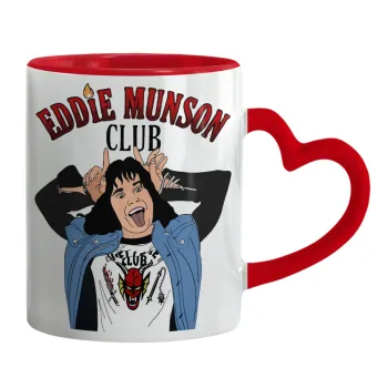 Eddie Munson, Κούπα καρδιά χερούλι κόκκινη, κεραμική, 330ml
