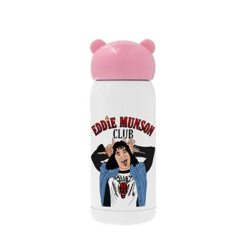 Eddie Munson, Pink stainless steel thermal flask, 320ml