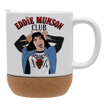 Eddie Munson, Κούπα, κεραμική με βάση φελού και καπάκι (ΜΑΤ), 330ml