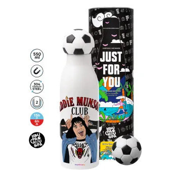 Eddie Munson, Soccer Metal mug thermos, double wall, 550ml