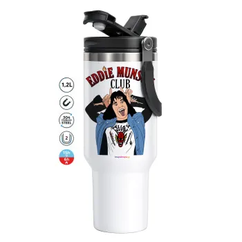 Eddie Munson, Mega Stainless steel Tumbler with lid, double wall 1,2L