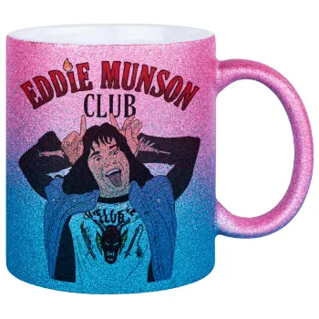 Eddie Munson, Κούπα Χρυσή/Μπλε Glitter, κεραμική, 330ml