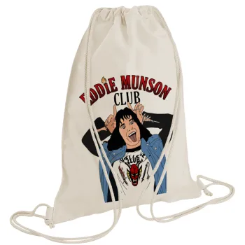 Eddie Munson, Backpack bag GYMBAG natural (28x40cm)