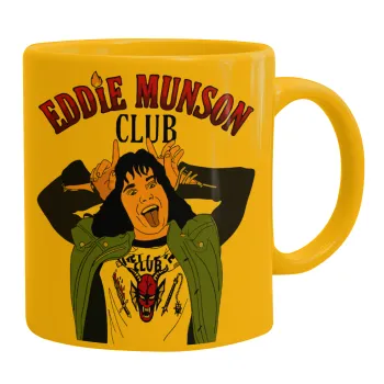 Eddie Munson, Ceramic coffee mug yellow, 330ml