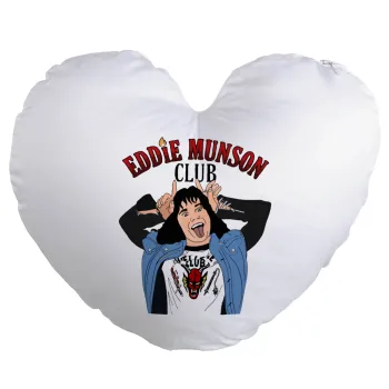 Eddie Munson, Μαξιλάρι καναπέ καρδιά 40x40cm περιέχεται το  γέμισμα