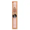 Easter Set, wooden keychain & scented flat Easter candle (30cm) (PINK)