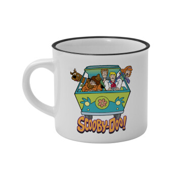 Scooby Doo car, Κούπα κεραμική vintage Λευκή/Μαύρη 230ml