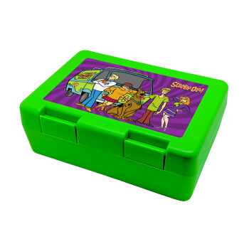 Scooby Doo car, Παιδικό δοχείο κολατσιού ΠΡΑΣΙΝΟ 185x128x65mm (BPA free πλαστικό)