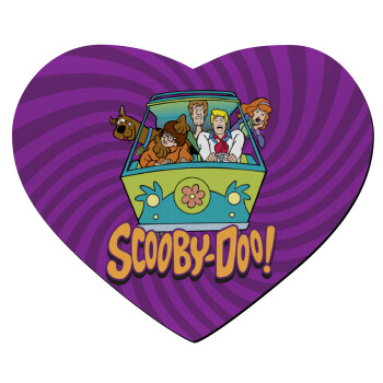 Scooby Doo car, Mousepad καρδιά 23x20cm