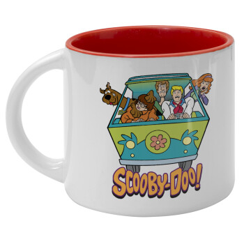 Scooby Doo car, Κούπα κεραμική 400ml Λευκή/Κόκκινη