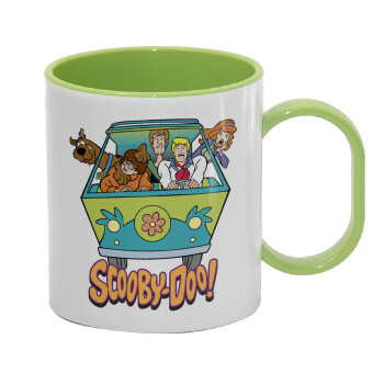 Scooby Doo car, Κούπα (πλαστική) (BPA-FREE) Polymer Πράσινη για παιδιά, 330ml
