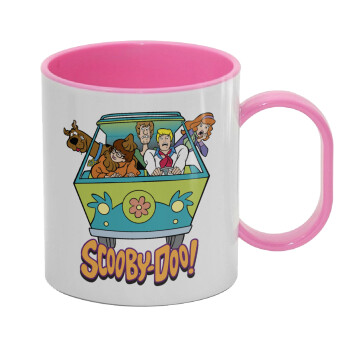 Scooby Doo car, Κούπα (πλαστική) (BPA-FREE) Polymer Ροζ για παιδιά, 330ml