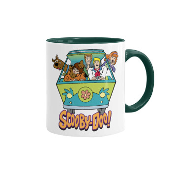 Scooby Doo car, Κούπα χρωματιστή πράσινη, κεραμική, 330ml