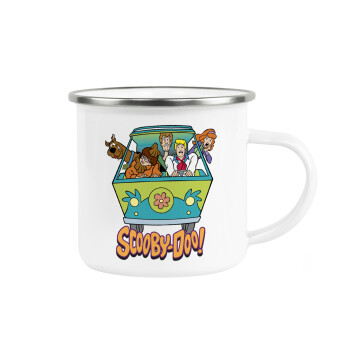 Scooby Doo car, Metallic enamel cup white 360ml