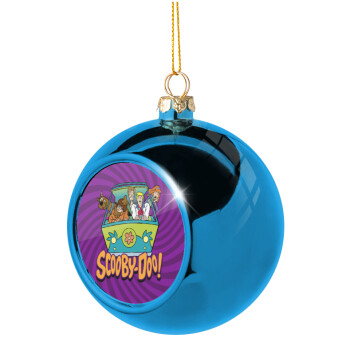 Scooby Doo car, Χριστουγεννιάτικη μπάλα δένδρου Μπλε 8cm