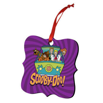 Scooby Doo car, Christmas ornament polygon wooden 7.5cm