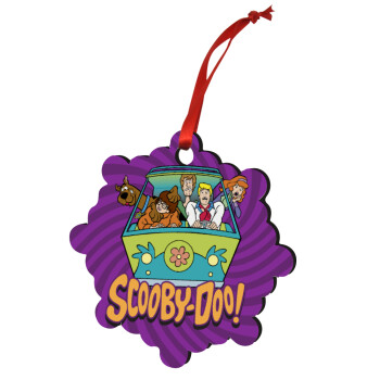 Scooby Doo car, Christmas ornament snowflake wooden 7.5cm