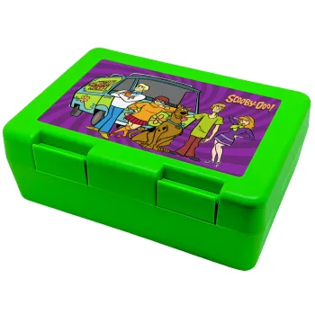 Scooby Doo car, Παιδικό δοχείο κολατσιού ΠΡΑΣΙΝΟ 185x128x65mm (BPA free πλαστικό)