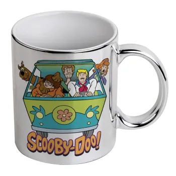 Scooby Doo car, Mug ceramic, silver mirror, 330ml